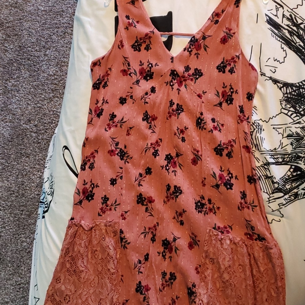 Flower Print Mini Dress